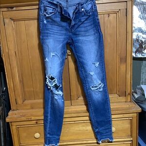 KanCan Blue Skinny Distressed Jeans